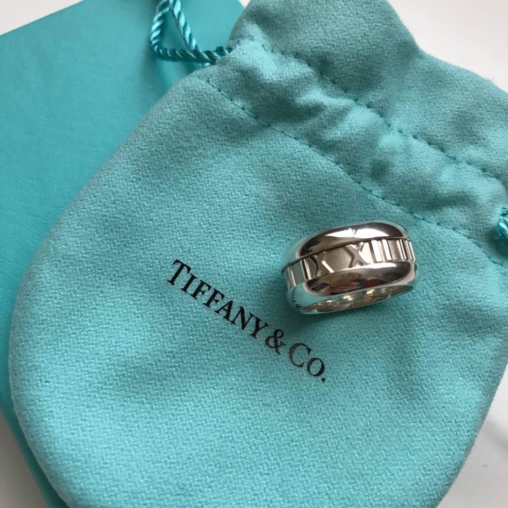Authentic Tiffany&Co Sterling Silver Atlas Ring5.5